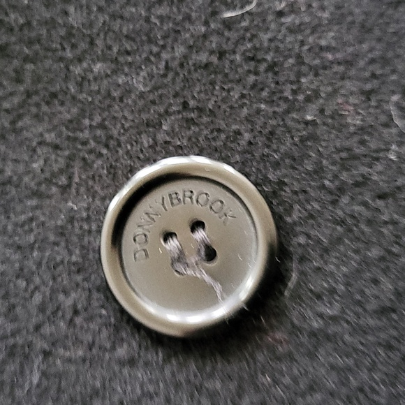 EUC 100% wool Donnybrook women's black double breast belted pea coat wrapcoat 10 - Picture 11 of 12